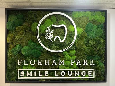 the Florham Park Smile Lounge sign